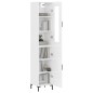 vidaXL Aparador alto madera contrachapada blanco brillo 34,5x34x180 cm vidaXL Aparador alto madera contrachapada blanco brillo 34,5x34x180 cm