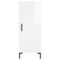 vidaXL Aparador alto madera contrachapada blanco brillo 34,5x34x180 cm vidaXL Aparador alto madera contrachapada blanco brillo 34,5x34x180 cm
