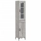 vidaXL Aparador alto madera contrachapada gris Sonoma 34,5x34x180 cm vidaXL Aparador alto madera contrachapada gris Sonoma 34,5x34x180 cm