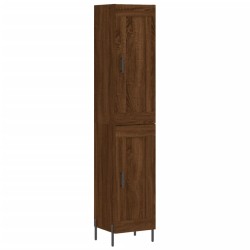 vidaXL Aparador alto madera contrachapada roble marrón 34,5x34x180 cm