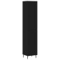 vidaXL Aparador de madera contrachapada negro 34,5x34x180 cm vidaXL Aparador de madera contrachapada negro 34,5x34x180 cm
