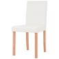 vidaXL Juego de comedor de roble+cuero artificial 7 piezas color crema vidaXL Juego de comedor de roble+cuero artificial 7 piezas color crema