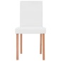 vidaXL Juego de comedor de roble+cuero artificial 7 piezas color crema vidaXL Juego de comedor de roble+cuero artificial 7 piezas color crema