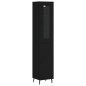 vidaXL Aparador de madera contrachapada negro 34,5x34x180 cm vidaXL Aparador de madera contrachapada negro 34,5x34x180 cm