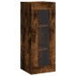 vidaXL Aparador de madera contrachapada roble ahumado 34,5x34x180 cm vidaXL Aparador de madera contrachapada roble ahumado 34,5x34x180 cm