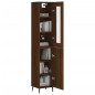 vidaXL Aparador alto madera contrachapada roble marrón 34,5x34x180 cm vidaXL Aparador alto madera contrachapada roble marrón 34,5x34x180 cm