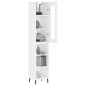 vidaXL Aparador alto madera contrachapada blanco brillo 34,5x34x180 cm vidaXL Aparador alto madera contrachapada blanco brillo 34,5x34x180 cm