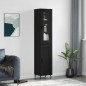 vidaXL Aparador de madera contrachapada negro 34,5x34x180 cm vidaXL Aparador de madera contrachapada negro 34,5x34x180 cm