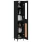 vidaXL Aparador de madera contrachapada negro 34,5x34x180 cm vidaXL Aparador de madera contrachapada negro 34,5x34x180 cm