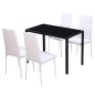vidaXL Conjunto de mesa de comedor 5 piezas blanco y negro vidaXL Conjunto de mesa de comedor 5 piezas blanco y negro