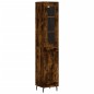 vidaXL Aparador de madera contrachapada roble ahumado 34,5x34x180 cm vidaXL Aparador de madera contrachapada roble ahumado 34,5x34x180 cm