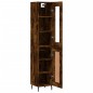 vidaXL Aparador de madera contrachapada roble ahumado 34,5x34x180 cm vidaXL Aparador de madera contrachapada roble ahumado 34,5x34x180 cm