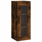 vidaXL Aparador de madera contrachapada roble ahumado 34,5x34x180 cm vidaXL Aparador de madera contrachapada roble ahumado 34,5x34x180 cm