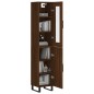 vidaXL Aparador alto madera contrachapada roble marrón 34,5x34x180 cm vidaXL Aparador alto madera contrachapada roble marrón 34,5x34x180 cm