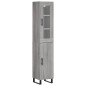 vidaXL Aparador alto madera contrachapada gris Sonoma 34,5x34x180 cm vidaXL Aparador alto madera contrachapada gris Sonoma 34,5x34x180 cm