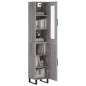vidaXL Aparador alto madera contrachapada gris Sonoma 34,5x34x180 cm vidaXL Aparador alto madera contrachapada gris Sonoma 34,5x34x180 cm
