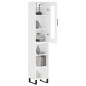 vidaXL Aparador alto madera contrachapada blanco 34,5x34x180 cm