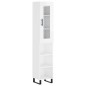 vidaXL Aparador alto madera contrachapada blanco brillo 34,5x34x180 cm vidaXL Aparador alto madera contrachapada blanco brillo 34,5x34x180 cm