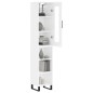 vidaXL Aparador alto madera contrachapada blanco brillo 34,5x34x180 cm vidaXL Aparador alto madera contrachapada blanco brillo 34,5x34x180 cm