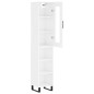 vidaXL Aparador alto madera contrachapada blanco brillo 34,5x34x180 cm vidaXL Aparador alto madera contrachapada blanco brillo 34,5x34x180 cm