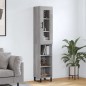 vidaXL Aparador alto madera contrachapada gris Sonoma 34,5x34x180 cm vidaXL Aparador alto madera contrachapada gris Sonoma 34,5x34x180 cm