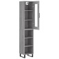 vidaXL Aparador alto madera contrachapada gris Sonoma 34,5x34x180 cm vidaXL Aparador alto madera contrachapada gris Sonoma 34,5x34x180 cm