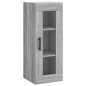 vidaXL Aparador alto madera contrachapada gris Sonoma 34,5x34x180 cm vidaXL Aparador alto madera contrachapada gris Sonoma 34,5x34x180 cm