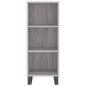 vidaXL Aparador alto madera contrachapada gris Sonoma 34,5x34x180 cm vidaXL Aparador alto madera contrachapada gris Sonoma 34,5x34x180 cm