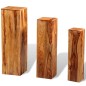 vidaXL Soportes para plantas 3 uds madera maciza de sheesham marrón vidaXL Soportes para plantas 3 uds madera maciza de sheesham marrón