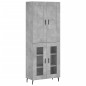 vidaXL Aparador alto madera contrachapada gris hormigón 69,5x34x180 cm vidaXL Aparador alto madera contrachapada gris hormigón 69,5x34x180 cm