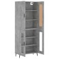 vidaXL Aparador alto madera contrachapada gris hormigón 69,5x34x180 cm vidaXL Aparador alto madera contrachapada gris hormigón 69,5x34x180 cm