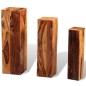 vidaXL Soportes para plantas 3 uds madera maciza de sheesham marrón vidaXL Soportes para plantas 3 uds madera maciza de sheesham marrón