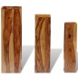 vidaXL Soportes para plantas 3 uds madera maciza de sheesham marrón vidaXL Soportes para plantas 3 uds madera maciza de sheesham marrón