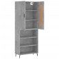 vidaXL Aparador alto madera contrachapada gris hormigón 69,5x34x180 cm vidaXL Aparador alto madera contrachapada gris hormigón 69,5x34x180 cm