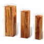 vidaXL Soportes para plantas 3 uds madera maciza de sheesham marrón vidaXL Soportes para plantas 3 uds madera maciza de sheesham marrón