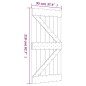 vidaXL Puerta corredera con herrajes madera maciza de pino 95x210 cm vidaXL Puerta corredera con herrajes madera maciza de pino 95x210 cm