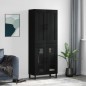 vidaXL Aparador alto madera contrachapada negro 69,5x34x180 cm vidaXL Aparador alto madera contrachapada negro 69,5x34x180 cm