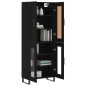vidaXL Aparador alto madera contrachapada negro 69,5x34x180 cm vidaXL Aparador alto madera contrachapada negro 69,5x34x180 cm