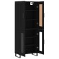vidaXL Aparador alto madera contrachapada negro 69,5x34x180 cm vidaXL Aparador alto madera contrachapada negro 69,5x34x180 cm
