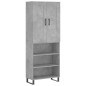 vidaXL Aparador alto madera contrachapada gris hormigón 69,5x34x180 cm vidaXL Aparador alto madera contrachapada gris hormigón 69,5x34x180 cm