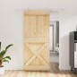 vidaXL Puerta corredera con herrajes madera maciza de pino 90x210 cm