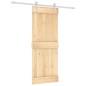 vidaXL Puerta corredera con herrajes madera maciza de pino 80x210 cm vidaXL Puerta corredera con herrajes madera maciza de pino 80x210 cm