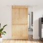 vidaXL Puerta corredera con herrajes madera maciza de pino 100x210 cm vidaXL Puerta corredera con herrajes madera maciza de pino 100x210 cm