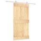 vidaXL Puerta corredera con herrajes madera maciza de pino 100x210 cm vidaXL Puerta corredera con herrajes madera maciza de pino 100x210 cm