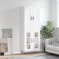 vidaXL Aparador alto madera contrachapada blanco 69,5x34x180 cm vidaXL Aparador alto madera contrachapada blanco 69,5x34x180 cm
