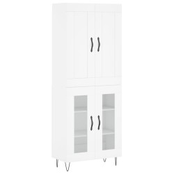 vidaXL Aparador alto madera contrachapada blanco 69,5x34x180 cm
