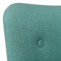 vidaXL Sillón con taburete reposapiés de tela verde