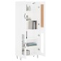vidaXL Aparador alto madera contrachapada blanco 69,5x34x180 cm vidaXL Aparador alto madera contrachapada blanco 69,5x34x180 cm