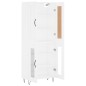 vidaXL Aparador alto madera contrachapada blanco 69,5x34x180 cm vidaXL Aparador alto madera contrachapada blanco 69,5x34x180 cm