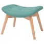 vidaXL Sillón con taburete reposapiés de tela verde